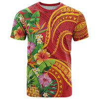 Polynesian Tribal Flower Tattoo T Shirt Special Vermilion Vibe