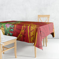 Polynesian Tribal Flower Tattoo Tablecloth Special Vermilion Vibe LT9 - Polynesian Pride