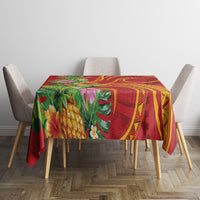 Polynesian Tribal Flower Tattoo Tablecloth Special Vermilion Vibe LT9 - Polynesian Pride