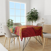 Polynesian Tribal Flower Tattoo Tablecloth Special Vermilion Vibe LT9 - Polynesian Pride
