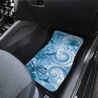 Polynesian Hibiscus Flower Tribal Car Mats Blue Color LT9 - Polynesian Pride