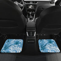 Polynesian Hibiscus Flower Tribal Car Mats Blue Color LT9 Set 2pcs - Back Blue - Polynesian Pride