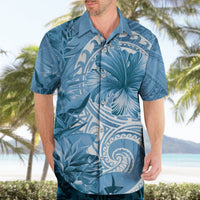 Polynesian Hibiscus Flower Tribal Hawaiian Shirt Blue Color LT9 - Polynesian Pride