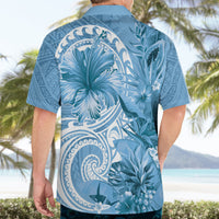 Polynesian Hibiscus Flower Tribal Hawaiian Shirt Blue Color LT9 - Polynesian Pride