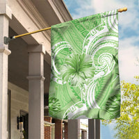 Polynesian Hibiscus Flower Tribal Garden Flag Lime Green Color LT9 House Flag Lime Green - Polynesian Pride