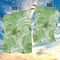 Polynesian Hibiscus Flower Tribal Garden Flag Lime Green Color LT9 - Polynesian Pride