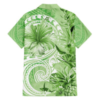 Polynesian Hibiscus Flower Tribal Hawaiian Shirt Lime Green Color LT9 - Polynesian Pride