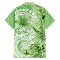 Polynesian Hibiscus Flower Tribal Hawaiian Shirt Lime Green Color LT9 - Polynesian Pride