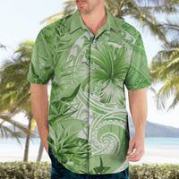 Polynesian Hibiscus Flower Tribal Hawaiian Shirt Lime Green Color LT9 - Polynesian Pride