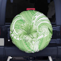Polynesian Hibiscus Flower Tribal Spare Tire Cover Lime Green Color LT9 - Polynesian Pride