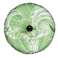 Polynesian Hibiscus Flower Tribal Spare Tire Cover Lime Green Color LT9 - Polynesian Pride