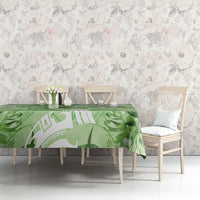 Polynesian Hibiscus Flower Tribal Tablecloth Lime Green Color LT9 - Polynesian Pride