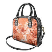 Polynesian Hibiscus Flower Tribal Shoulder Handbag Peach Color LT9 - Polynesian Pride