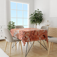 Polynesian Hibiscus Flower Tribal Tablecloth Peach Color LT9 - Polynesian Pride