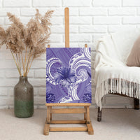 Polynesian Hibiscus Flower Tribal Canvas Wall Art Violet Color LT9 - Polynesian Pride
