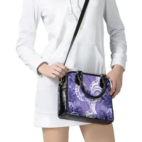 Polynesian Hibiscus Flower Tribal Shoulder Handbag Violet Color LT9 - Polynesian Pride