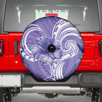 Polynesian Hibiscus Flower Tribal Spare Tire Cover Violet Color LT9 - Polynesian Pride