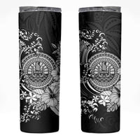 Black Polynesian Tahiti Island Skinny Tumbler The Wave of Water