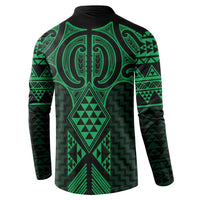 Kakariki Maori Ta Moko Poutama Art Button Sweatshirt LT9 - Polynesian Pride