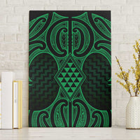 Kakariki Maori Ta Moko Poutama Art Canvas Wall Art LT9 Without Frame Green - Polynesian Pride