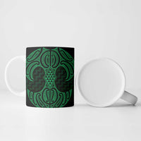 Kakariki Maori Ta Moko Poutama Art Ceramic Mug - Polynesian Pride