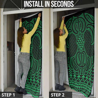Kakariki Maori Ta Moko Poutama Art Door Cover - Polynesian Pride