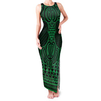 Kakariki Maori Ta Moko Poutama Art Family Matching Tank Maxi Dress and Hawaiian Shirt