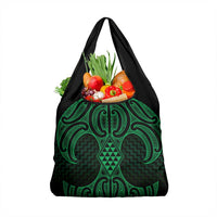 Kakariki Maori Ta Moko Poutama Art Grocery Bag LT9 1-pack One Size Green - Polynesian Pride
