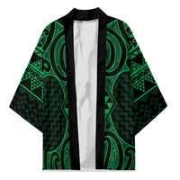 Kakariki Maori Ta Moko Poutama Art Kimono - Polynesian Pride