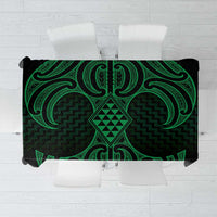 Kakariki Maori Ta Moko Poutama Art Tablecloth LT9 Green - Polynesian Pride