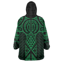 Kakariki Maori Ta Moko Poutama Art Wearable Blanket Hoodie LT9 - Polynesian Pride