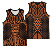 Karaka Maori Ta Moko Poutama Art Basketball Jersey - Polynesian Pride