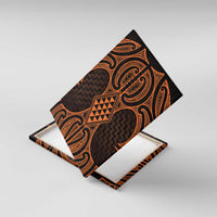 Karaka Maori Ta Moko Poutama Art Canvas Wall Art LT9 With Frame Gold - Polynesian Pride