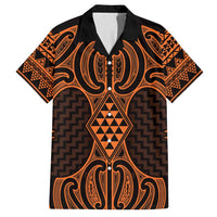 Karaka Maori Ta Moko Poutama Art Family Matching Summer Maxi Dress and Hawaiian Shirt