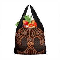 Karaka Maori Ta Moko Poutama Art Grocery Bag LT9 1-pack One Size Gold - Polynesian Pride