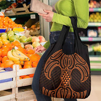 Karaka Maori Ta Moko Poutama Art Grocery Bag LT9 - Polynesian Pride