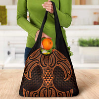 Karaka Maori Ta Moko Poutama Art Grocery Bag LT9 - Polynesian Pride