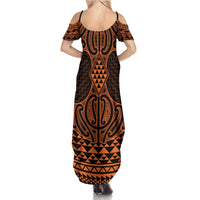 Karaka Maori Ta Moko Poutama Art Summer Maxi Dress