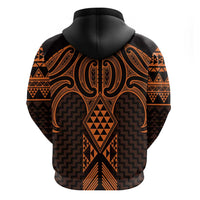 Karaka Maori Ta Moko Poutama Art Zip Hoodie
