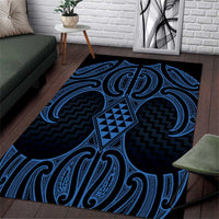 Kikorangi Maori Ta Moko Poutama Art Area Rug