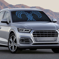 Kikorangi Maori Ta Moko Poutama Art Auto Sun Shade - Polynesian Pride