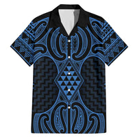 Kikorangi Maori Ta Moko Poutama Art Family Matching Mermaid Dress and Hawaiian Shirt