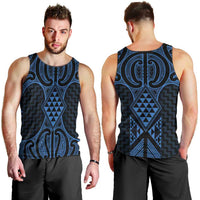 Kikorangi Maori Ta Moko Poutama Art Men Tank Top LT9 - Polynesian Pride