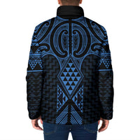 Kikorangi Maori Ta Moko Poutama Art Padded Jacket - Polynesian Pride