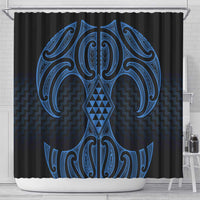 Kikorangi Maori Ta Moko Poutama Art Shower Curtain LT9 - Polynesian Pride