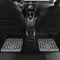 Ma Maori Ta Moko Poutama Art Car Mats LT9 Set 2pcs - Back White - Polynesian Pride