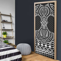 Ma Maori Ta Moko Poutama Art Door Cover - Polynesian Pride