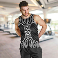 Ma Maori Ta Moko Poutama Art Men Tank Top LT9 White - Polynesian Pride