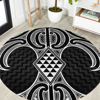 Ma Maori Ta Moko Poutama Art Round Carpet