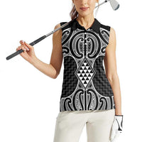 Ma Maori Ta Moko Poutama Art Women Sleeveless Polo Shirt